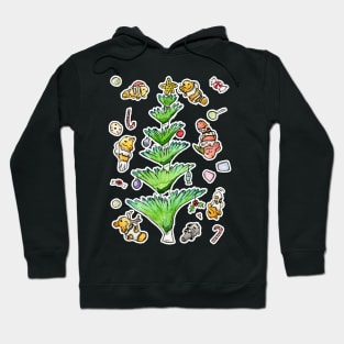 Festive Clownfish and a christmas tree (worm) Hoodie